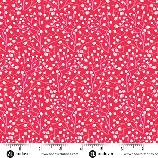 Heart Nouveau - Eye Candy Quilts - Babys Breath - Red - A1311R