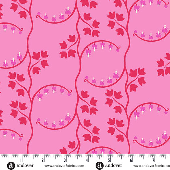 Heart Nouveau - Eye Candy Quilts - Bleeding Heart - Bubblegum - A1312E