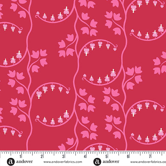 Heart Nouveau - Eye Candy Quilts - Bleeding Heart - Red - A1312R