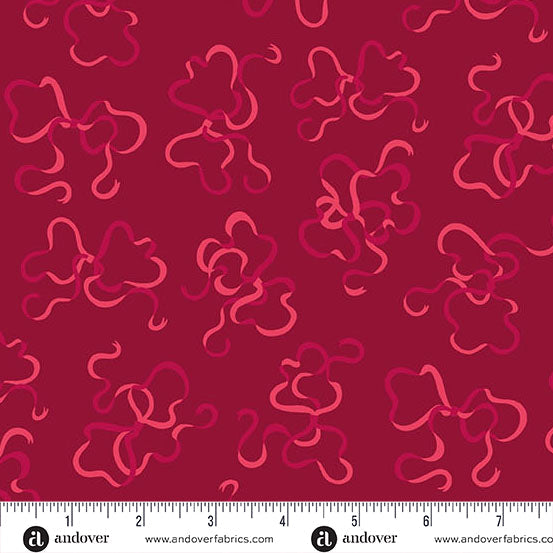 Heart Nouveau - Eye Candy Quilts - Curlicue Bows - Scarletta - A1313R