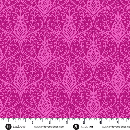 Heart Nouveau - Eye Candy Quilts - Heartachoke - Grape - A1314P