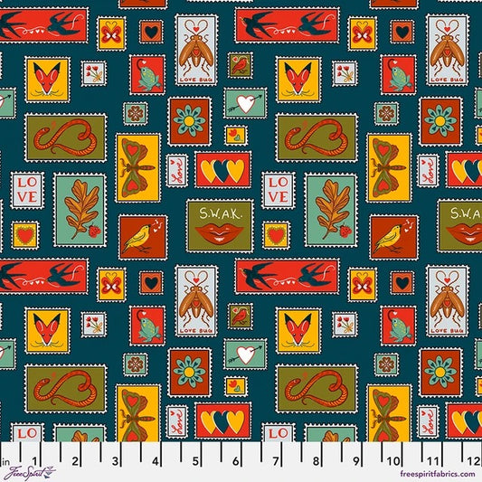 Love Letters - Free Spirit - Club Hauer - Postage stamps - Teal