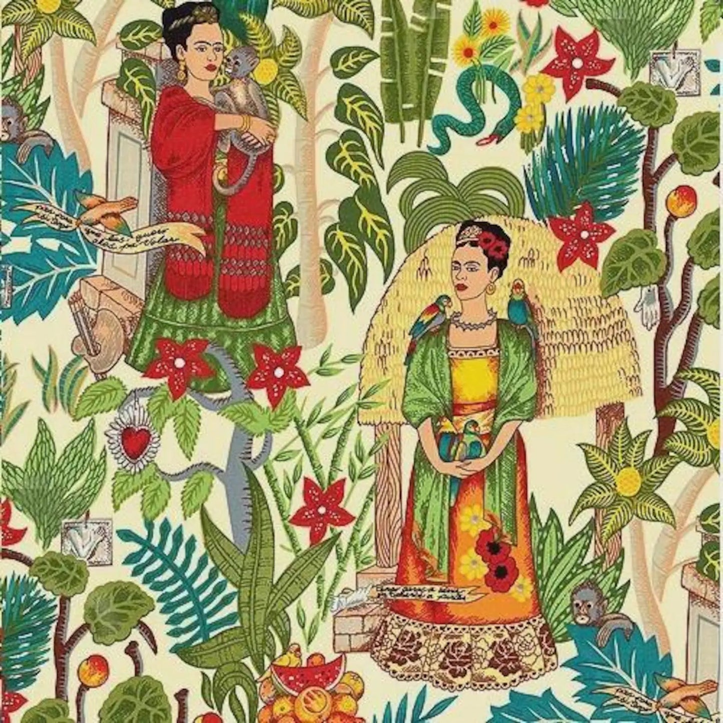 Alexander Henry Fabrics - Frida’s Garden - Ivory - (6752A)