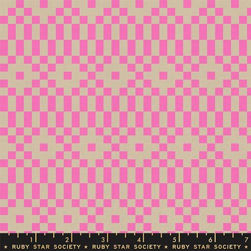 Ruby Star Society - LoFi Linens - Bitmapped - Neon Pink - RS1136 25CL