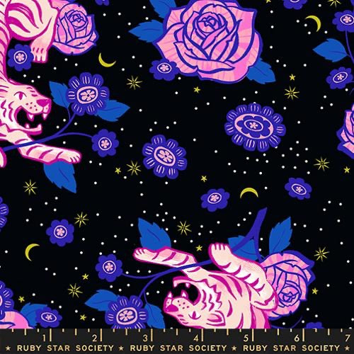 Ruby Star Society - Ink Shop - Tiger Rose Novelty Flower Tattoo Big Cat Tiger - Black - RS2143 13