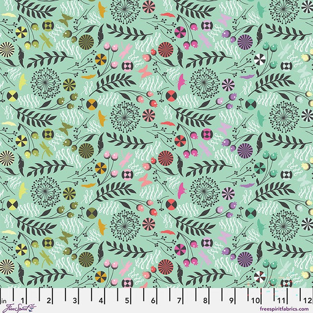 Prince Charming Déjà Vu - Tula Pink - Dandelion - Sweet Mint - PWTP276.SWEETMINT