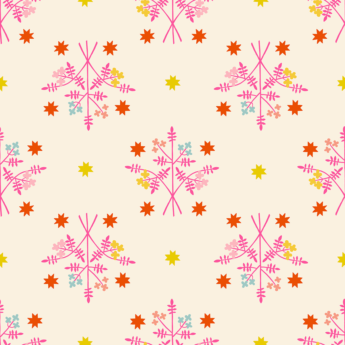 Ruby Star Society - 1800 Calico - Bouquet Florals Retro - Natural - RS4171 12