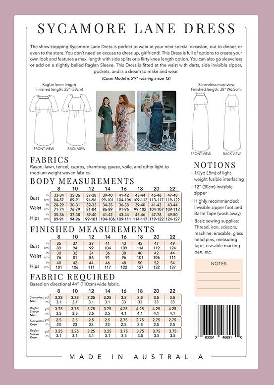 Sycamore Lane Dress - Pattern - Sew To grow
