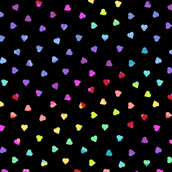 Libs Elliott - Beguiled - Heart of glass - black - fabrics - Australia