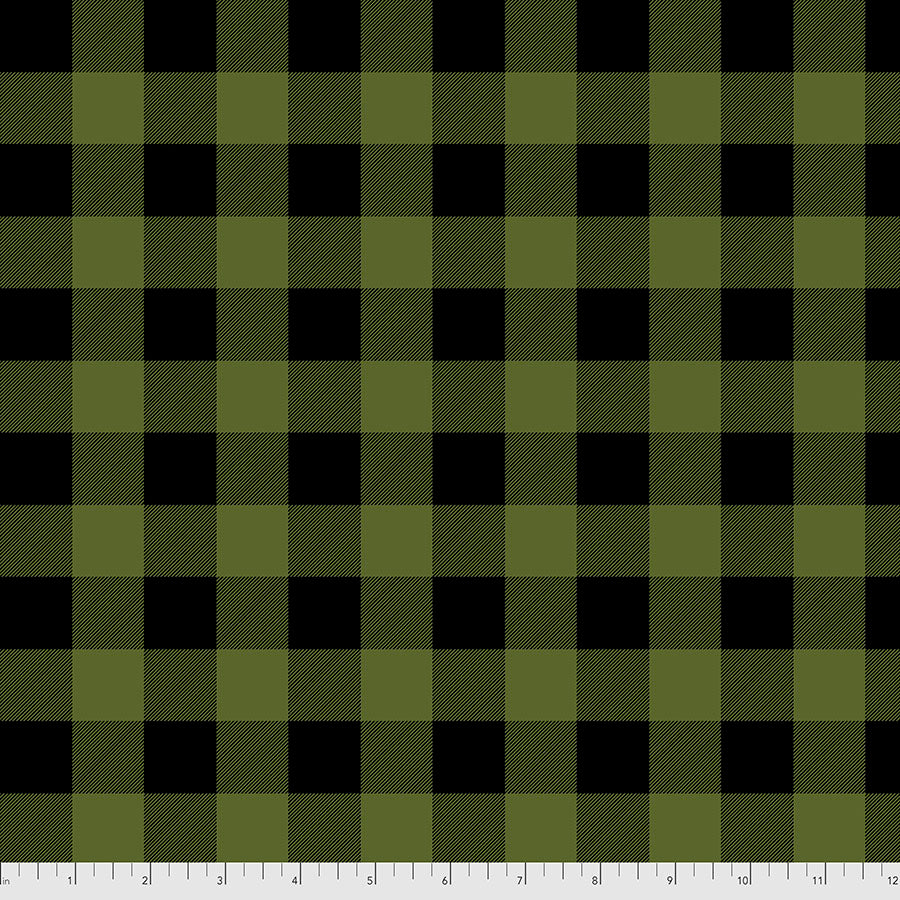 FNTP002.PINEFRESH, Holiday Homies Flannel - Tula Pink - Check yo' Self - Pinefresh