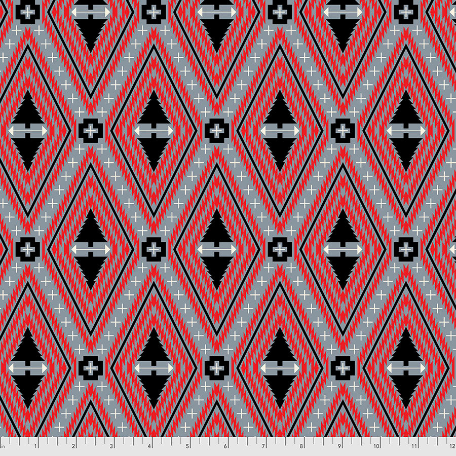 Holiday Homies Flannel - Tula Pink - Family Tree - Blue Spruce