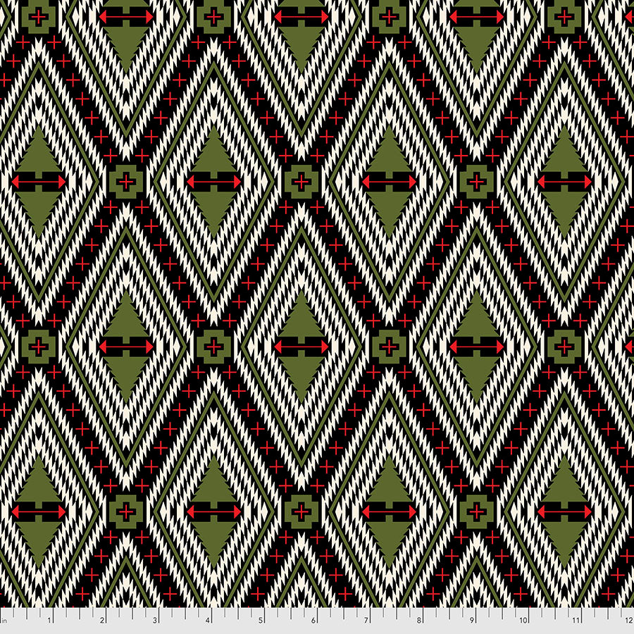 Holiday Homies Flannel - Tula Pink - Family Tree - Pinefresh