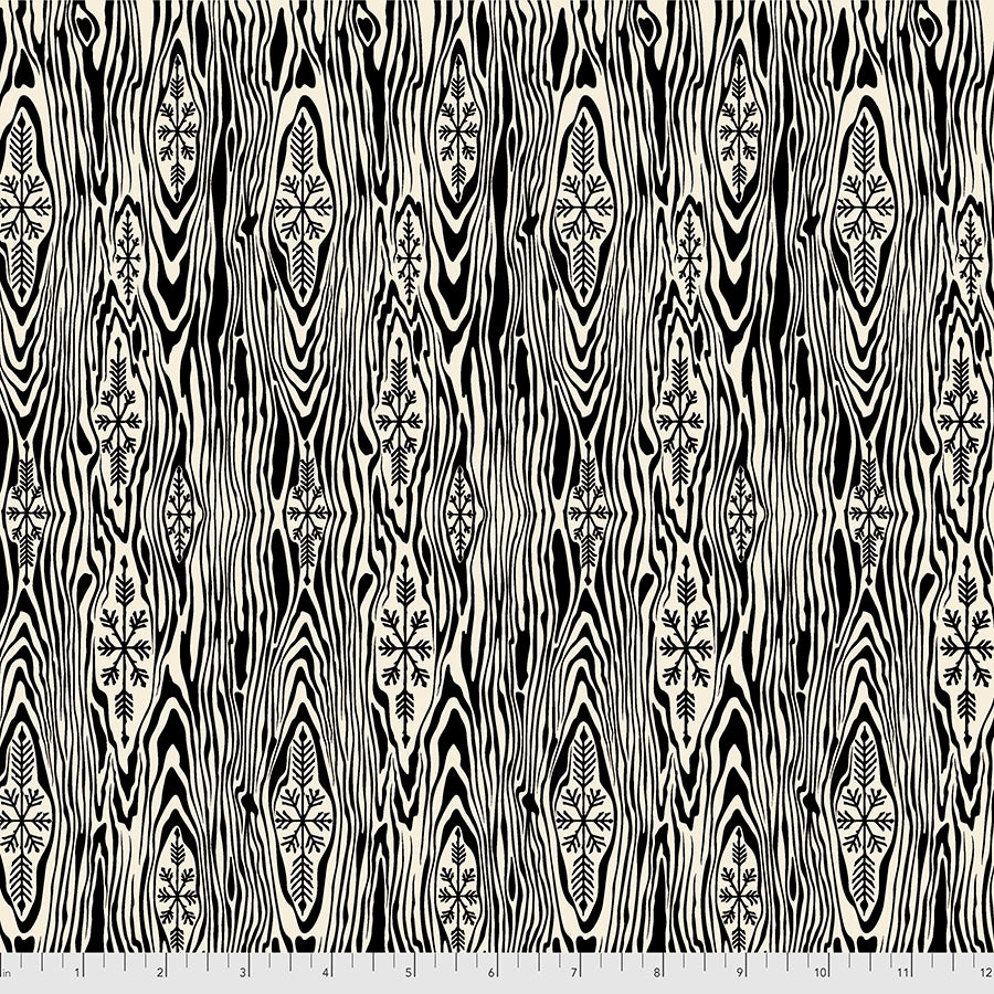 Holiday Homies Flannel - Tula Pink - Yule Log - Ink