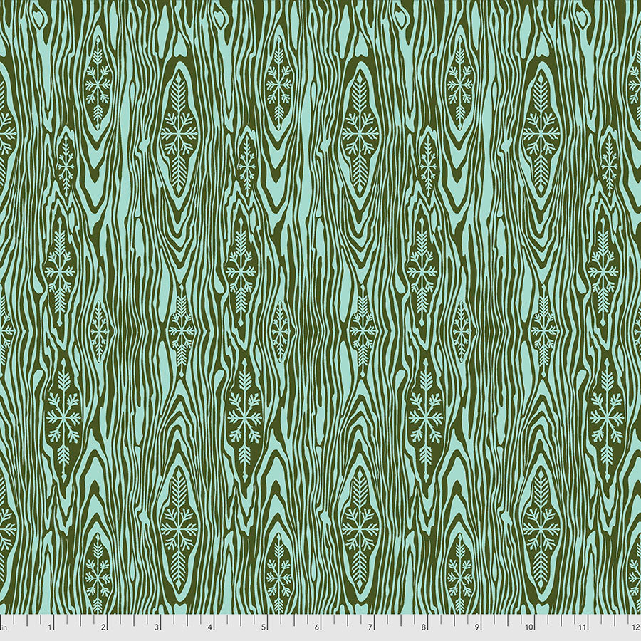 Holiday Homies Flannel - Tula Pink - Yule Log - Pinefresh