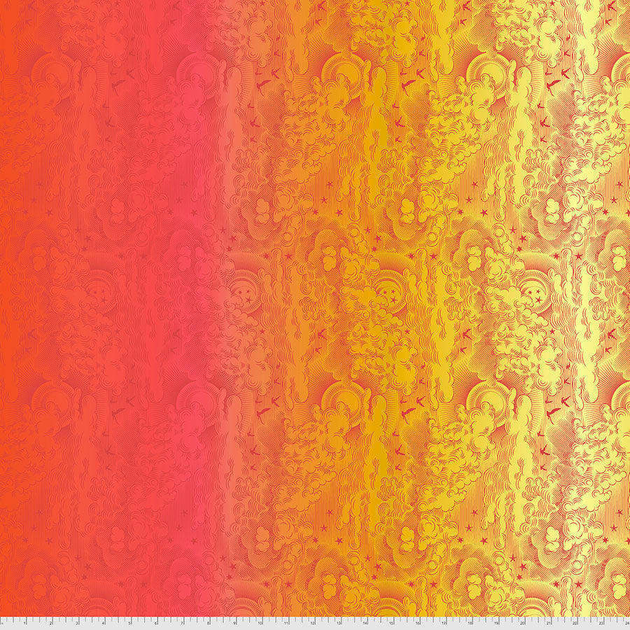 Tula Pink - Daydreamer - Little fluffy clouds - Mango