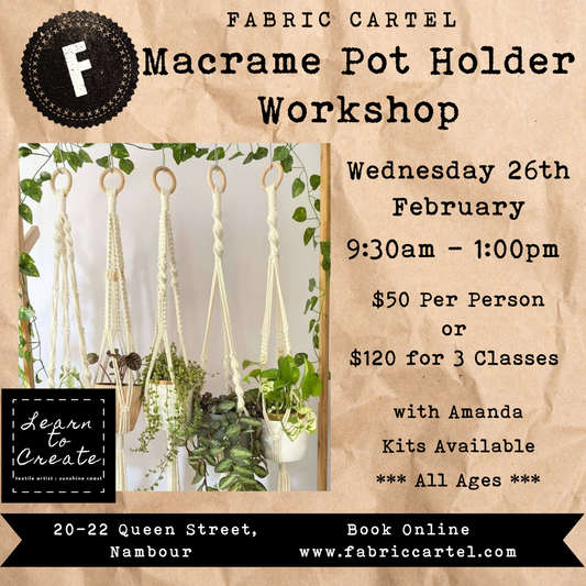 Macrame Pot Holder Workshop - Wed. 26th Feb.