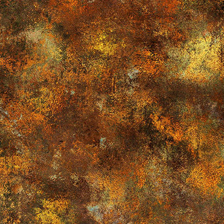 Rust-like texture with brown, orange, and yellow colors