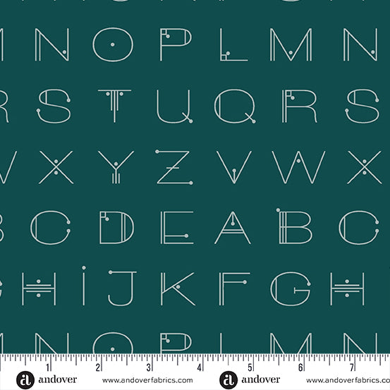 Scrawl - Giucy Giuce - Deco Letters - Deep Teal - A1217T