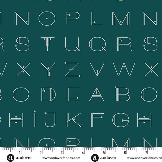 Scrawl - Giucy Giuce - Deco Letters - Deep Teal - A1217T - PRE ORDER