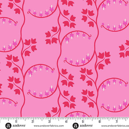 Heart Nouveau - Eye Candy Quilts - Bleeding Heart - Bubblegum - A1312E