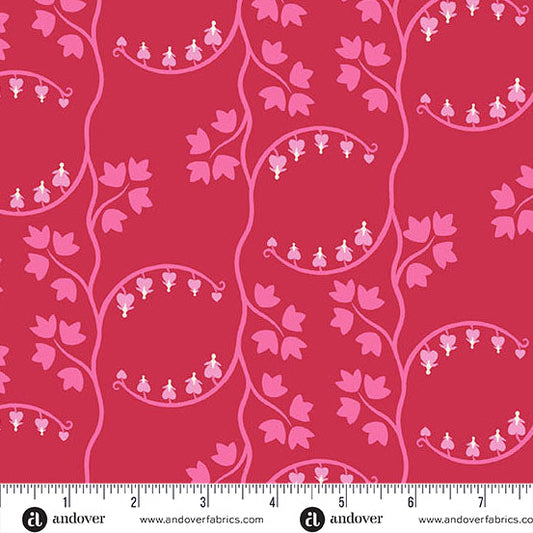 Heart Nouveau - Eye Candy Quilts - Bleeding Heart - Red - A1312R