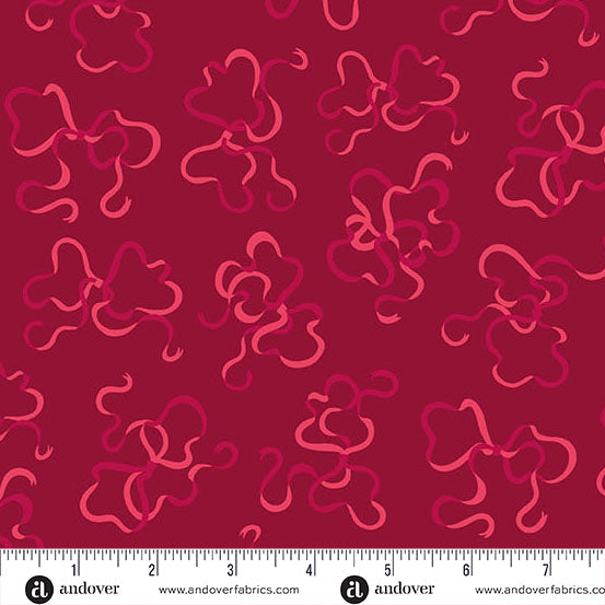 Heart Nouveau - Eye Candy Quilts - Curlicue Bows - Scarletta - A1313R - PRE ORDER