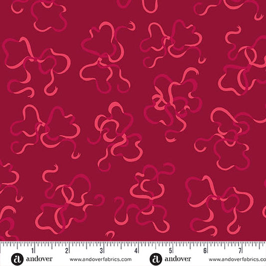 Heart Nouveau - Eye Candy Quilts - Curlicue Bows - Scarletta - A1313R