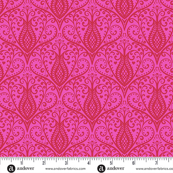 Heart Nouveau - Eye Candy Quilts - Heartachoke - Magenta - A1314E - PRE ORDER