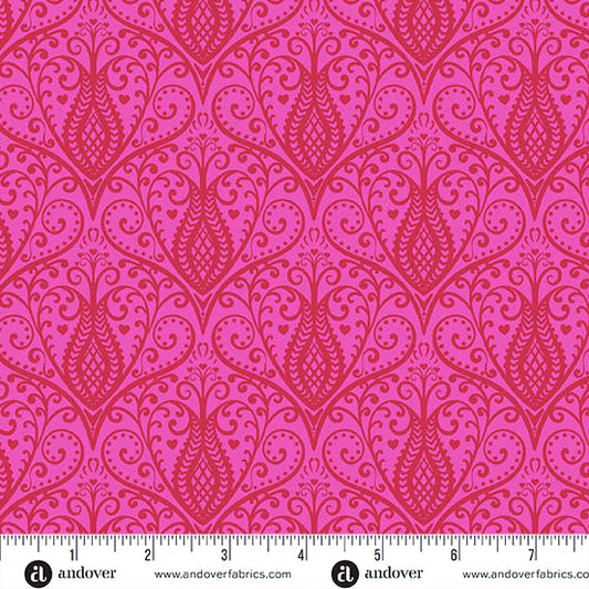 Heart Nouveau - Eye Candy Quilts - Heartachoke - Magenta - A1314E