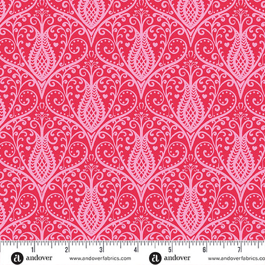 Heart Nouveau - Eye Candy Quilts - Heartachoke - Red - A1314LR - PRE ORDER