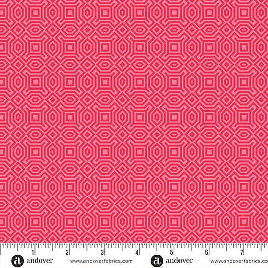 Heart Nouveau - Eye Candy Quilts - XO Love You - Coral - A1315E
