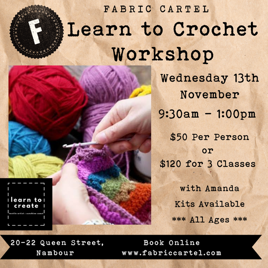 Learn to Crochet Class - 13th Nov