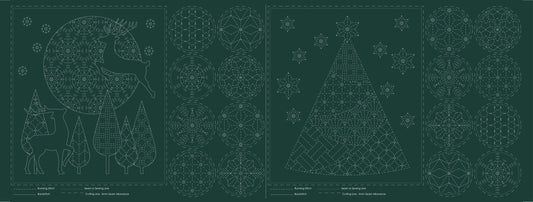 Sashiko Panel - Christmas - Devonstone