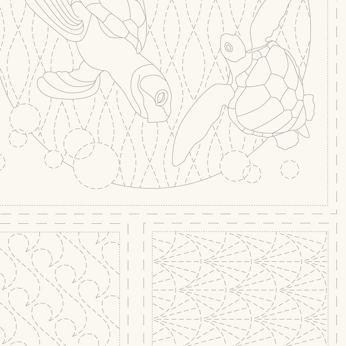 Sashiko Panel - Ocean - Devonstone