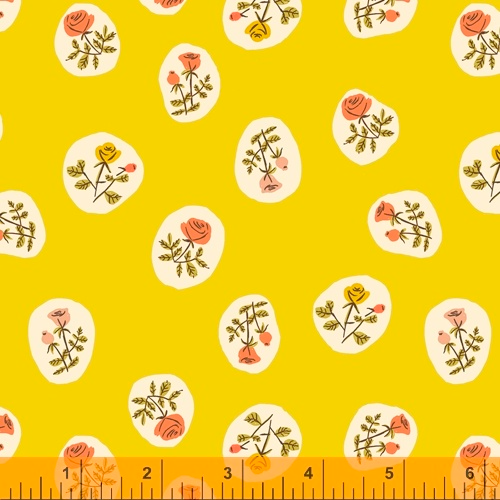 HeatherRoss20ThAnniversary_SmallRoses_Yellow_Cotton_40930A-7_FabricCartel