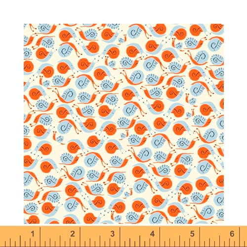 HeatherRoss20ThAnniversary_Snails_Orange_Cotton_39660A-7FabricCartel