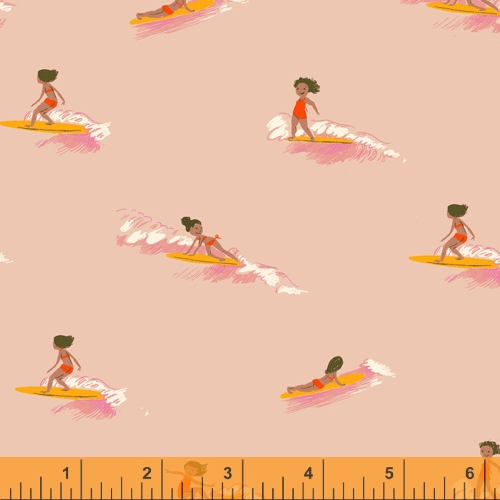 HeatherRoss_Malibu_TinySurfers_Peach_Cotton_52146-8_FabricCartel