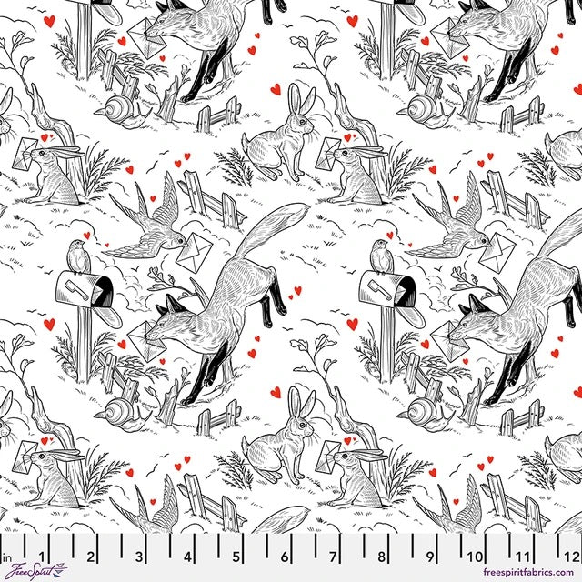 Love Letters - Free Spirit - Club Hauer - Toile - White