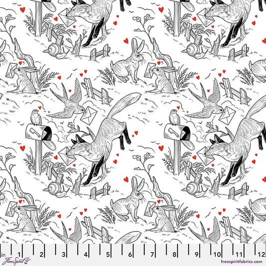 Love Letters - Free Spirit - Club Hauer - Toile - White