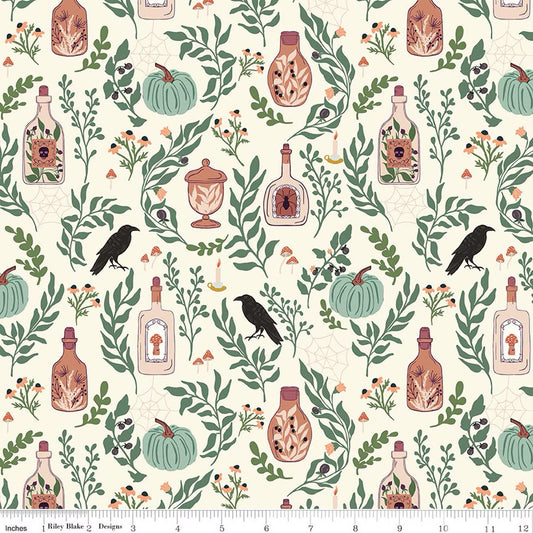 Riley Blake - The Apothecary - Main - Cream - C17550-CREAM