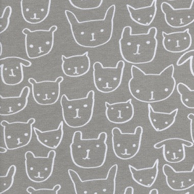 Cotton+Steel - Hello - Hello - Grey