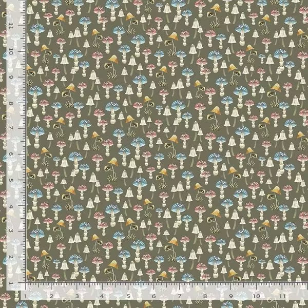 Moon Garden - Dear Stella - Mushroom Field - Dill - DSD3348DILL