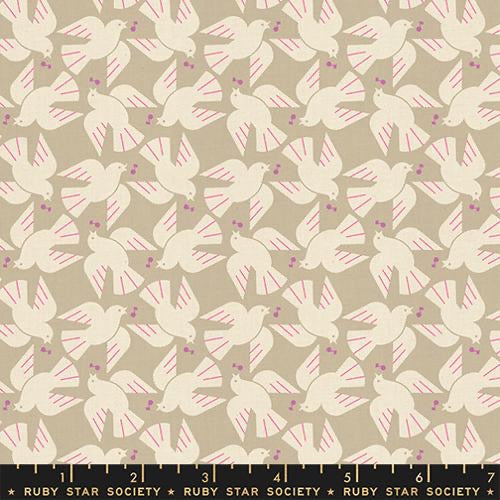 Ruby Star Society - LoFi Linens  - Flock Yeah - Khaki - RS1131 17CL