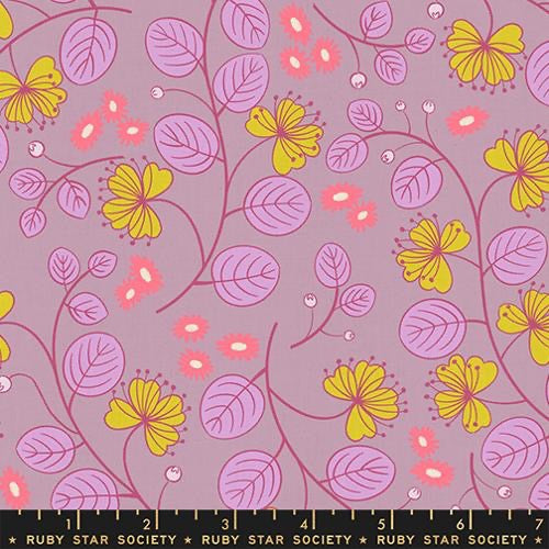 Ruby Star Society - LoFi Linens  - Caper Floral - Pale Lilac - RS1133 21CL