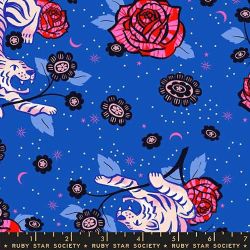 Ruby Star Society - Ink Shop - Tiger Rose Novelty Flower Tattoo Big Cat Tiger - Blue Ribbon - RS2143 12