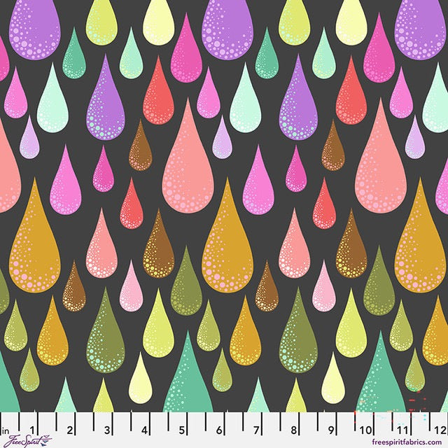 Prince Charming Déjà Vu  - Tula Pink - Dew Drops - Licorice - PWTP275.LICORICE