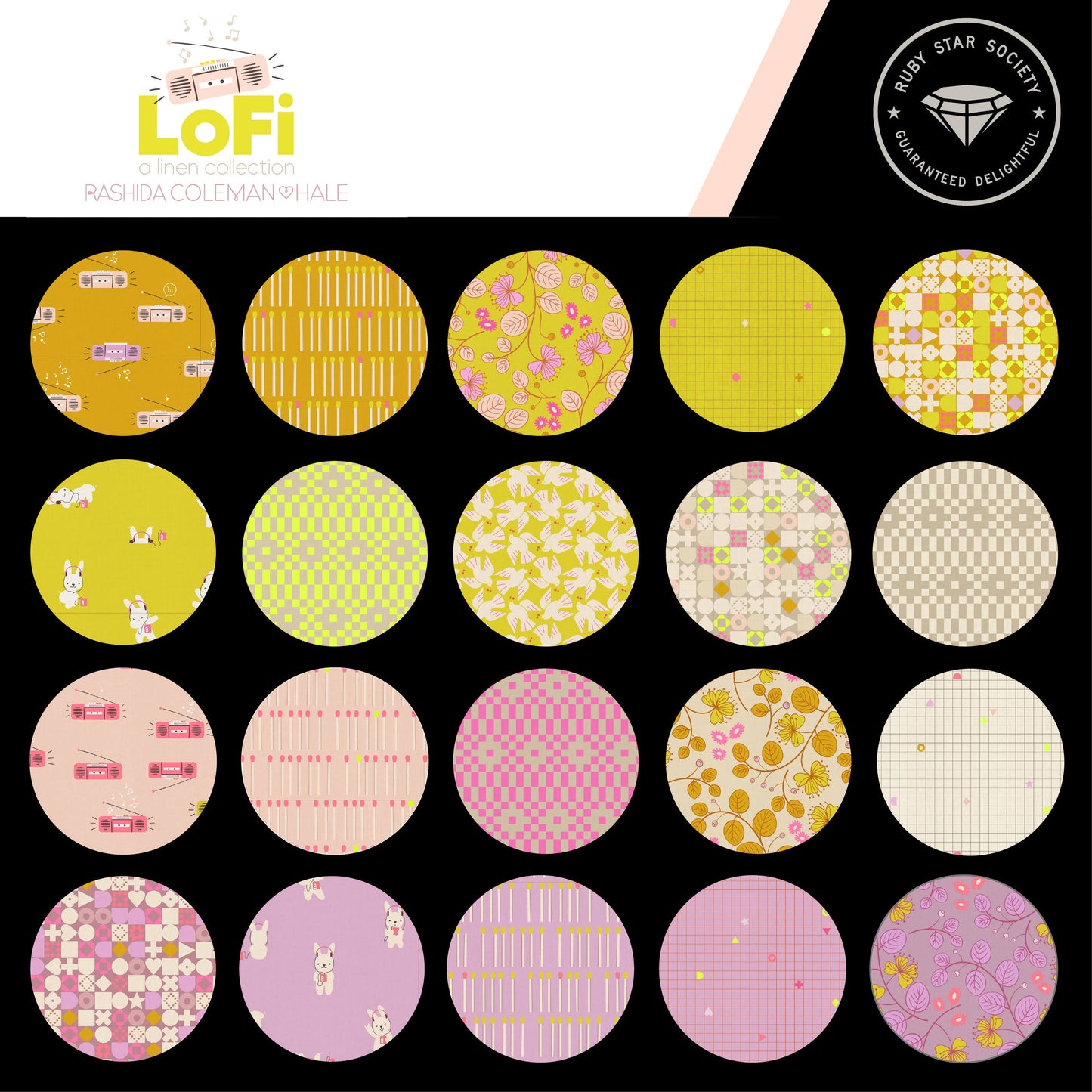 Ruby Star Society - LoFi Linen  - Mini Charm Packs - RS1129MC