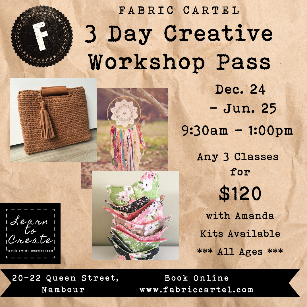 3 day Creative Workshop Pass