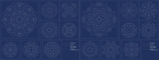 Sashiko Panel - Mandala - Devonstone