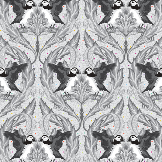 Tula Pink - Graywork - Huffin & Puffin - Whisper - PWTP260 - PRE ORDER